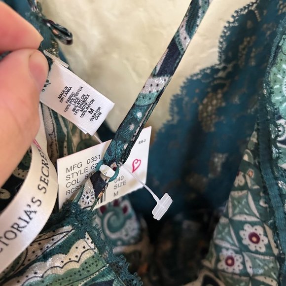 Victoria's Secret Forest Emerald Dark Green Slip Lingerie New With Tags (1403) - Picture 9 of 11